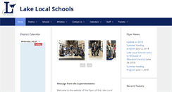 Desktop Screenshot of lakeschools.org